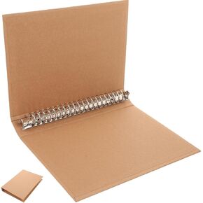 Kraft Paper Binder Shell - A5 20 Ring Binder Cover Cover قابلة لإعادة التعبئة غلاف منظم الأوراق الفضفاضة مع إغلاق مشبك مغناطيسي