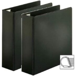 Avery Mini Date Binder مقابل 5.5 × 8.5 بوصة ، حلقة مستديرة 1 بوصة ، أسود ، (27257) (حزمة 2)