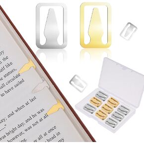 100 PCS Metal Book Line Markers ، Mini Thin Feathet Steel Page Marker Clips Book Book Swarts Lundmarks in Gold and Silver Strentation Supplies for Knend Books Lovers Index Clips File
