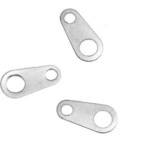 JCBIZ 100pcs 8x4mm Stainless Steel Chain Tabs Chain End Tab Findings for Jewelry Making
