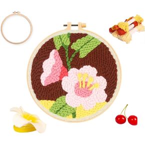 Punch Stitch Kit, Healing Weave Punch Stitching Kit, DIY Needle Kits for Adults, Punch Stitching Set, Punch Needle Kits Adults Beginner (G)