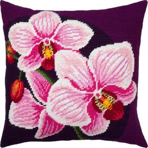 BRVSK Floral Embroidery Kit للبالغين والمبتدئين - بساتين الفاكهة الوردية 16 ″ × 16 ″ مع تصميم مطبوع واضح ودقيق على قماش القطن ؛ يتضمن 2 إبرًا ، غزلًا ، ورسمًا سهلاً للقراءة