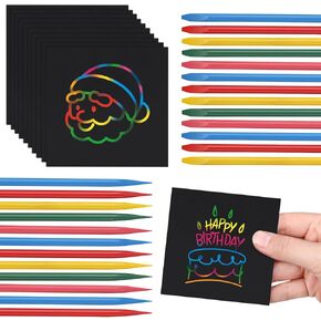 Fullhawl 240 PCS قوس قزح خارج ورق الصفر ، حشود سلة عيد الفصح للورق ، للأطفال مع 50 قلم خشبي ملون لرسم هدايا الفصول الدراسية الأساسية سلة عيد الفصح