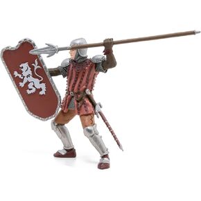 Papo - Knight with Javelin - تمثال واقعي - للأعمار 3+ - مجموعة الخيال في العصور الوسطى - مطلية باليد - مفصلة للغاية - دائمة وتعليمية - فكرة هدية - قابلة للتحصيل - Knight مع Javelin