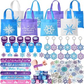 WinRayk 98PCS Frozen Party Forms Favors First Birthday Friday Forms ، Bag Bag Bag Snowdarchain Sticker Bracelet ، Pinata filler goody bag stuffer Kids Classroom Award Girls Elsa Frozen Party Supplies Supplies Supplies