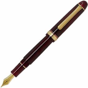 Platinum Fountain Pen #3776 Century Extra Point Burgundy PNB-15000-71-EF مع ملصق Love Kanji