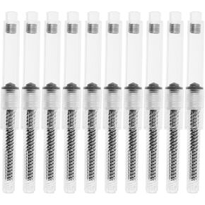10pcs Fountain Pen Blotter Ink Absorbing Tool Fountain Pen Refills Ink Converter Replacement Fountain Pen Spring Converter Pens Tools Pen Ink Absorber Plastic Part Filling White