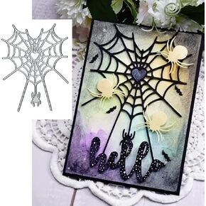 Halloween Spider Web Metal Die Cuts,Christmas Heart Net Cedar Cutting Dies Cut Stencils for DIY Scrapbooking Album Decorative Embossing Paper Dies for Card Making