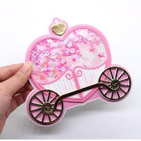 Kscraft Carriage Mini ألبوم القطع المعدني يموت الإستنسل ل Diy Scrapbooking زخرفية بطاقة DIY ورقة DIY