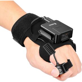 Eyoyo 2D & 1D Wearable Glove Barcode Scanner Bluetooth, Ring Finger Wireless QR Code Scanner, Left&Right Hand Wearable, Mini Inventory Bar Code Reader Compatible with iPhone iPad Android Tablet