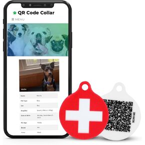علم سويسرا - مميز رمز QR Code PET ID العلامات للكلاب والقطط والخيول والحيوانات الأليفة | لا اشتراك أو رسوم | لا تطبيقات لتنزيل | ملف تعريف الحيوانات الأليفة على الانترنت | تلقي تنبيهات البريد الإلكتروني والرسائل القصيرة