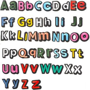 52 Pieces Letter Patches, for Clothing Alphabet Letter A-Z Ironed Repair Patches for Fabric