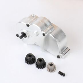 مجموعة الإرسال المركزية مركز الإسكان Diff 1.0 M Motor Gear 12t 14t 15t for Losi 1/10 Baja Rey Rock Rey Parts (Silver)