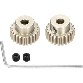 2pcs 48p مجموعة ترس ترس 22T 23T لـ 3.175 مم من سبيكة ألومنيوم عمود مع براغي و مفصل سداسي لمحرك RC