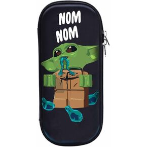 IQ Lego Star Wars The Mandalorian Mandalorian Cabled Pencil Case - Grogu (53355) ، 1 Count ، Black ، للمدرسة أو المنزل أو المكتب