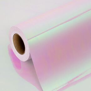 Homeral Pink Wrapping Paper Roll - Holographic Shiny Pink Galaxy for Birthday, Baby Shower, Bridal Shower, Wedding, Mothers Day, Valentines Day - Mini Roll - 17 Inch x 33 Feet