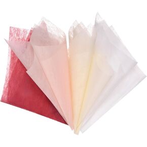 M METERXITY 152 Sheet Korean Cotton Wrapping Flower Paper - Floral Wrapping Paper Waterproof Bouquet Wrapping Paper Apply to Gift Packaging(11.8x11.8inches, Beige+Nude+Pink+Green) in Kuwait