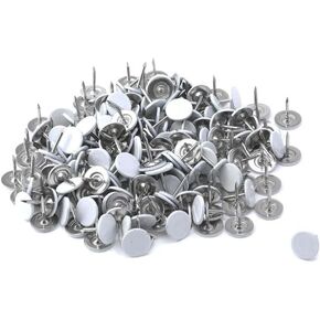 100 PCS Thumb Thumb Toot Flat مدورة 11 ملم/0.43 "Nailhead L13mm/0.51" دبابيس دبوس دبوس ديكور المنزل/مكتب لوحة الإعلانات ، أظافر اللوحة/الخريطة ، والمواد اللاصقة والسحابات