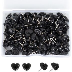100 Pcs Push pins, Cute Heart Shaped Cork Board Thumb Tacks, Suitable for Bulletin Boards Posters Offices etc（Clear） in Kuwait