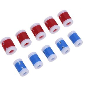 10 Picee Per Pack Plastic Knit Counter Knitting Crochet Stitch Marker Row Counter, Knitting and Crochet Notions Knitting and Crochet - 5 Large Size and 5 Small Size - Blue and Red
