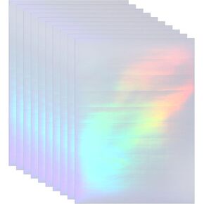 Patikil 11.7x8.3 "ورق ملصق ثلاثي الأبعاد ، 10 حلوى A4 Polypropylene ذاتية اللصق لفيلم تراكب صفح لصفوف الصور ، الزجاج المكسور