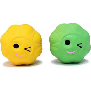 Cat Ball Toys with Bell and Catnip, 2" Bouncing Latex Rubber Pet Chew Toy Kitty Fetch Play Balls for Bored Indoor Adult Cats Kitten Puppy Small Dogs