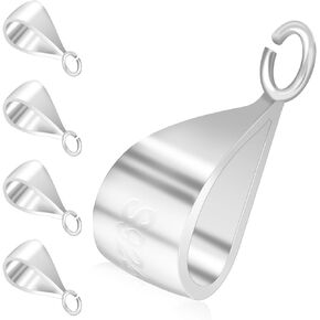 10pcs clasp sterling silver flendant clasp للقلادة S925 بكفائف قرص لمجوهرات صنع موصلات شريط التمرير مع القلادة المفتوحة قلادة مقطع المشبك clasps diy قلادة ربط ربط (الفضة+الذهب)