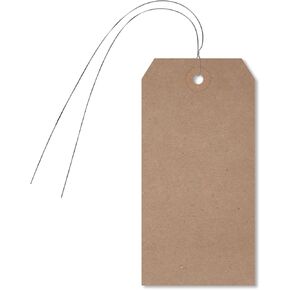 علامات هدايا SmartSign Brown-حزمة من 1000 ، 4.75 "× 2.375" ، علامات فارغة ذات حجم إيكوي مع تصحيح الألياف المقوى ، 11 PT علامات ورق كرافت المعاد تدويرها للبضائع/الملابس/الشحن