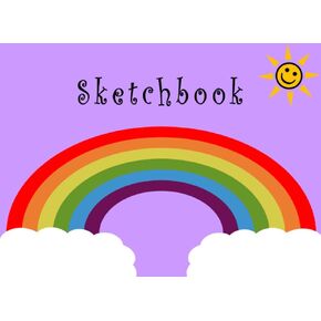 A5 Sketchbook: Drawing Pad for Kids, 55 Sheets/110 Pages, 90gsm White Paper, Landscape, Childrens Sketch Book/Pad - Rainbow Cover