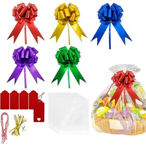 حديقة الحلزون 30pcs أكياس السيلوفان الصافية مع أقواس سحب ، حقيبة سلة سميكة 1.2 مل مع علامات معلقة وعلاقات الكابلات الذهبية ، مواد OPP 30 *