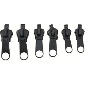 6pcs أسود الإصلاح السوستة البروستس ، و zip slider إصلاح مجموعة فورية ، مجموعة سحاب فورية ، إصلاح حزمة استبدال الإنقاذ القابلة للإزالة سحاب ، لخياطة الملابس ، سترة ، حقائب الظهر ، السحابات ， السوستة
