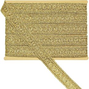 Gold Trim - 10 Yards Vintage Crochet Lace Ribbon, 1.38 Inches Wide, Perfect for Sewing, Crafts, Gift Wrapping, Wedding Decor