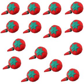 HomeSoGood 15Pcs Tomato Sewing Needles Cushion,DIY Handcraft Needles Holder for Sewing,Pincushions for Cross Stitch Home Sewing Dressmaking(15pcs)