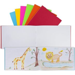 Hygloss Products Blank Books Journalsing ، رسم ، الكتابة والمزيد من الفواتير والحرف اليدوية ، أسلوب المناظر الطبيعية -5.5 × 8.5 بوصة ، 10 حزمة ، 5.5 × 8.5 بوصة ، أبيض
