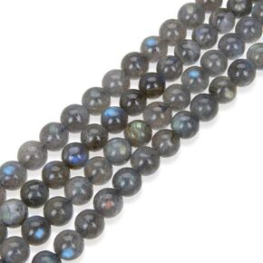2 Strands Adabele Natural Grade A Blue Flash Labradorite Healing Gemstone 4mm (0.16 inch) Small Round Beads Gem Stone Spacer (178-188pcs) for Craft Jewelry Making GY33-4