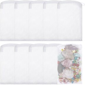 حقائب وسائط مرشح مائية 10 PCS ، 6 "× 4" أكياس شبكية قابلة لإعادة الاستخدام.