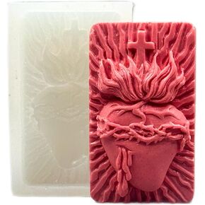 Sacred Heart Silicone Mold for SOAP Making Wax Resin Plaster Jesus