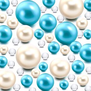 100Pieces Floating NO Hole Pearls Beads for Vases and 500 PCS Water Beads,Floating Beads for Centerpiece,Home Decor,Party Table Wedding,Makeup Brush Beads in Kuwait