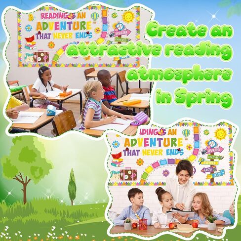 Honoson 71 Pcs Construction Bulletin Board Decorations Road to Success Bulletin Boards Construction Inspirational Classroom Decors for Library Classroom Positive Chalkboard Wall Decor(Road) in Saudi Arabia