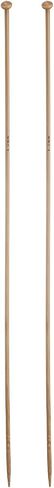 HARFINGTON 3mm Bamboo Knitting Needle Straight Single Pointed 13.8 Inch Long Wooden Sweater Knitting Needles US Size 2.5 for Yarn Beginners Hand Sock DIY in Saudi Arabia