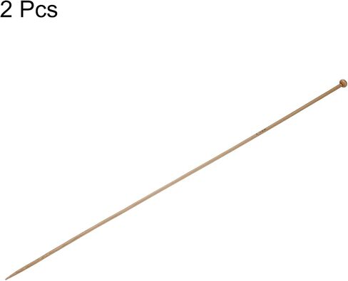 HARFINGTON 3mm Bamboo Knitting Needle Straight Single Pointed 13.8 Inch Long Wooden Sweater Knitting Needles US Size 2.5 for Yarn Beginners Hand Sock DIY in Saudi Arabia