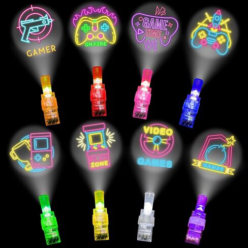 24Pack Video Game Party Favors LED Finger Lights,Gamer Birthday Party Decorations Supplies Glow in the Dark Light Up Toys Gifts Bulk for Kids Boy Girl Classroom Prizes, Fun Gifts in Saudi Arabia