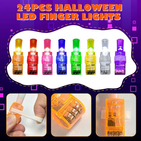 24Pack Video Game Party Favors LED Finger Lights,Gamer Birthday Party Decorations Supplies Glow in the Dark Light Up Toys Gifts Bulk for Kids Boy Girl Classroom Prizes, Fun Gifts in Saudi Arabia