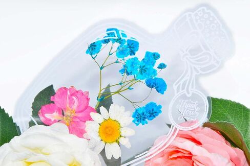 40PCS Dried Flower Bookmarks Clear Jars, Large DIY Mothers Day Pressed Flower Bookmark, Plant Bookmark Set, Transparent Drift Bottle Handmade Glassware Stickers in Saudi Arabia