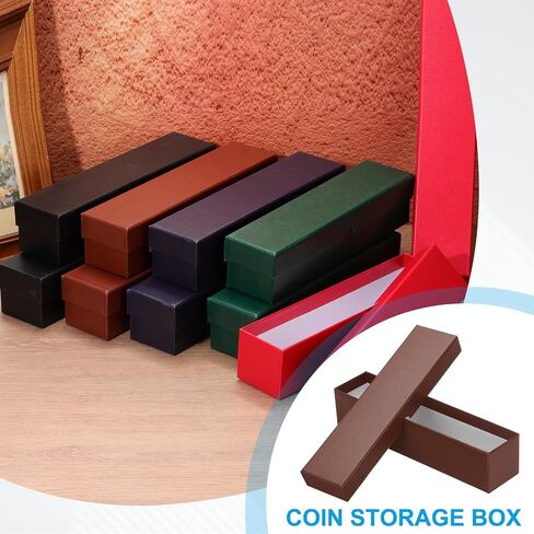 PATIKIL Coin Storage Box, Coin Collecting Cardboard for Collectors, Red, 8 Pcs in Saudi Arabia