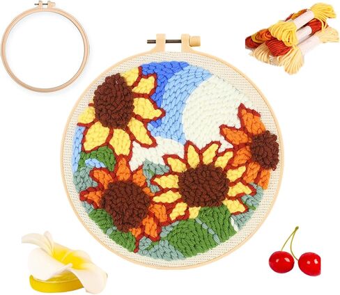 Punch Stitch Kit, Healing Weave Punch Stitching Kit, DIY Needle Kits for Adults, Punch Stitching Set, Punch Needle Kits Adults Beginner (G) in Saudi Arabia