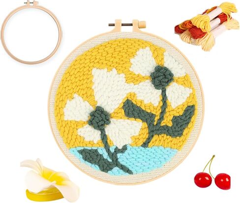 Punch Stitch Kit, Healing Weave Punch Stitching Kit, DIY Needle Kits for Adults, Punch Stitching Set, Punch Needle Kits Adults Beginner (G) in Saudi Arabia