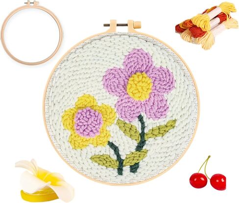 Punch Stitch Kit, Healing Weave Punch Stitching Kit, DIY Needle Kits for Adults, Punch Stitching Set, Punch Needle Kits Adults Beginner (G) in Saudi Arabia