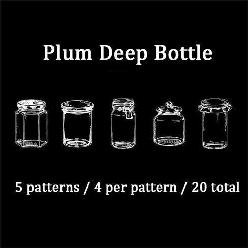 40PCS Dried Flower Bookmarks Clear Jars, Large DIY Mothers Day Pressed Flower Bookmark, Plant Bookmark Set, Transparent Drift Bottle Handmade Glassware Stickers in Saudi Arabia