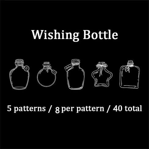 40PCS Dried Flower Bookmarks Clear Jars, Large DIY Mothers Day Pressed Flower Bookmark, Plant Bookmark Set, Transparent Drift Bottle Handmade Glassware Stickers in Saudi Arabia